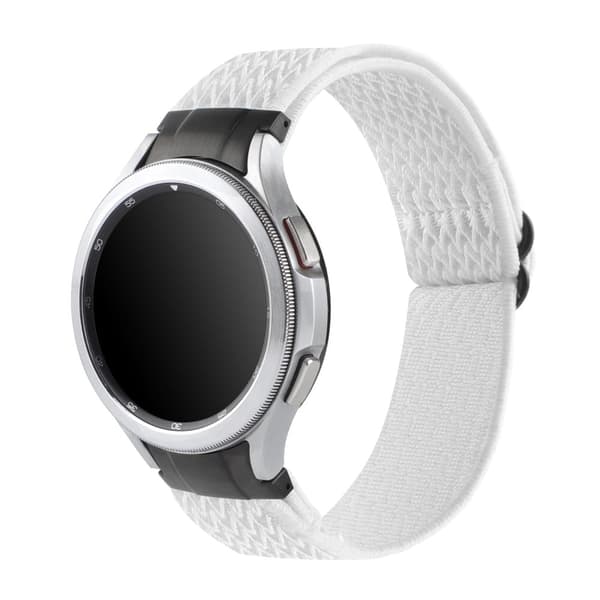 Samsung Galaxy Watch 5 / 4 elastisk nylonrem - Hvit White