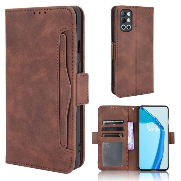 Modern-styled Læder Pung Etui til Oneplus 9r - Brun Brown