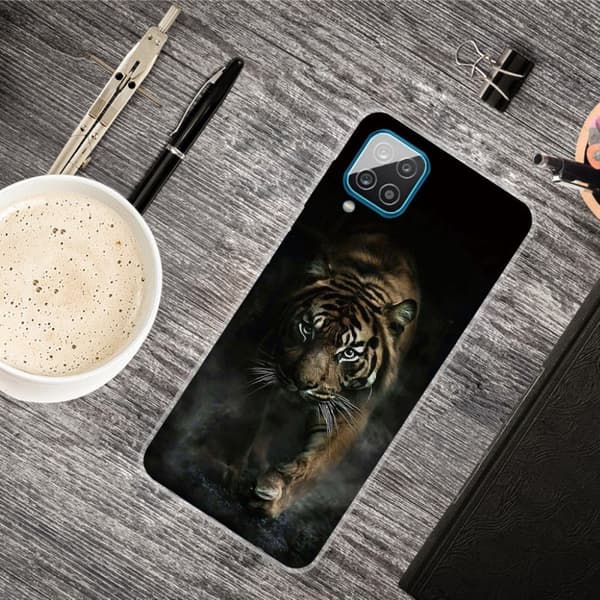 Deco Samsung Galaxy A12 5G Etui - Big Tiger Brown