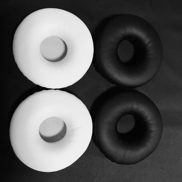 1 par Sony MDR-XB650BT JZF-184 ørepuder i læder - Sort Black