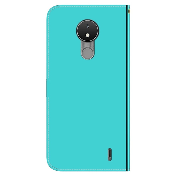Mirror Nokia C21 Flip Etui - Cyan Green
