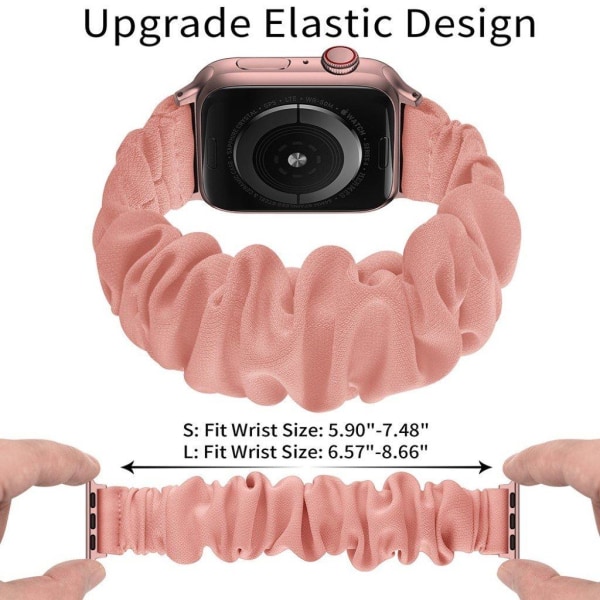 Apple Watch Series 6 / 5 40mm elastisk hårbånd stil urrem - Rose Pink