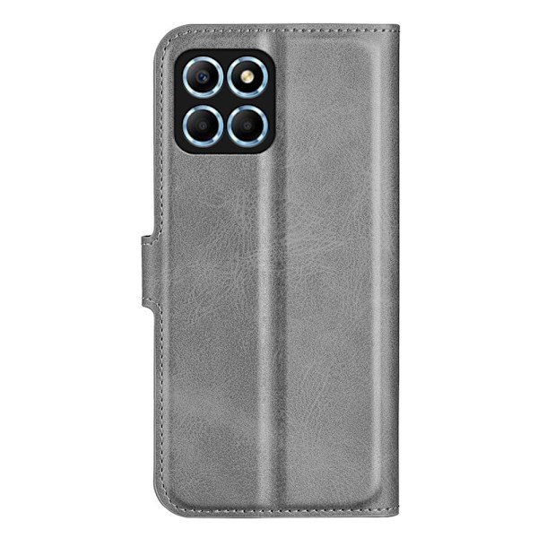 Læderetui med Pung til Honor X8 - Grå Silver grey