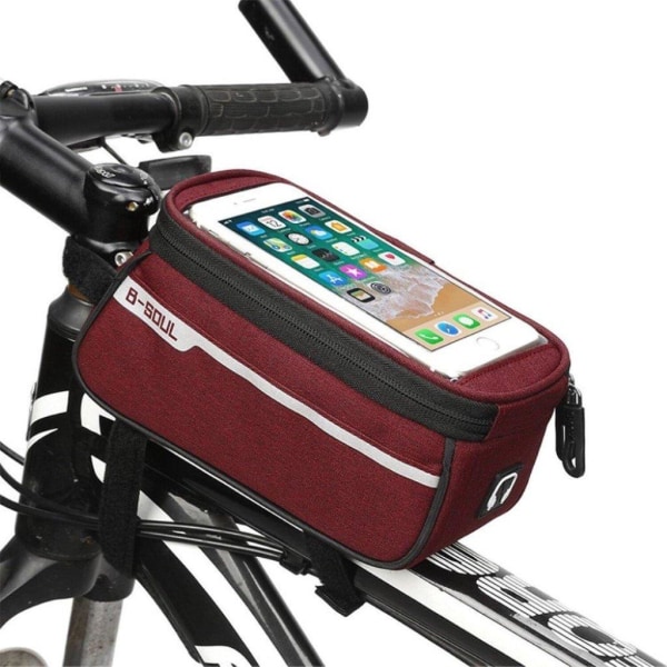 Universal waterproof bicycle bike mount bag for 6-inch Smartphon Red