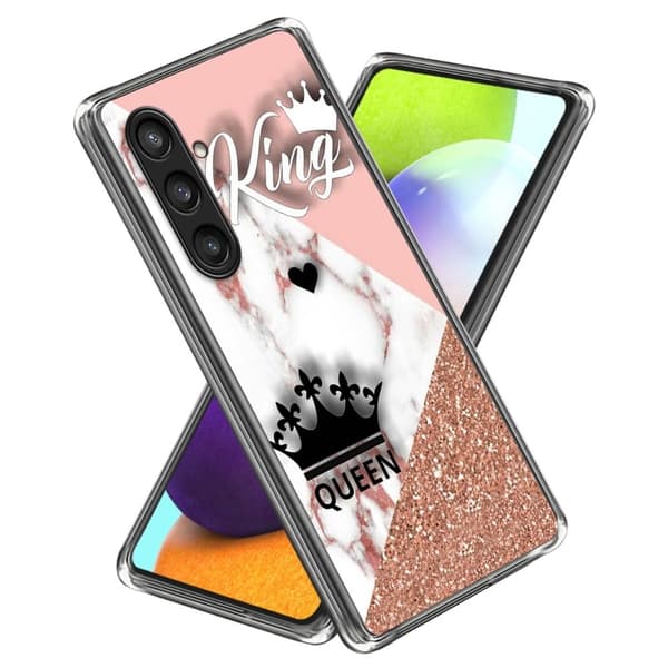 Deco Samsung Galaxy S24 Plus kotelot - Marmorinen Kruunu Pink