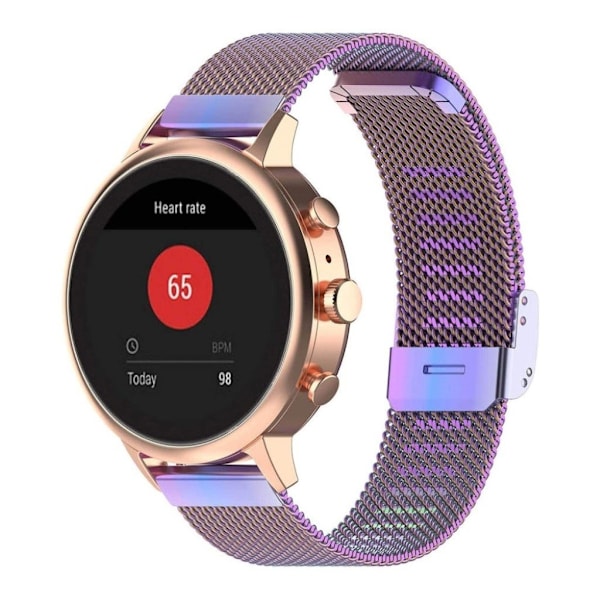 Garmin Vivoactive 4S tyylikäs ruostumattomasta teräksestä valmistettu ranneke - Violetti Purple