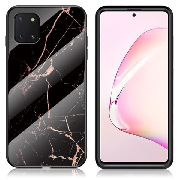 Fantasy Marble Samsung Galaxy Note 10 Lite deksel - Svart / Gull Black