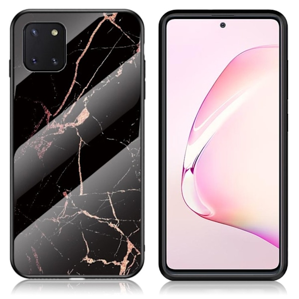 Fantasy Marmor Samsung Galaxy Note 10 Lite skal - Svart/Guld Svart