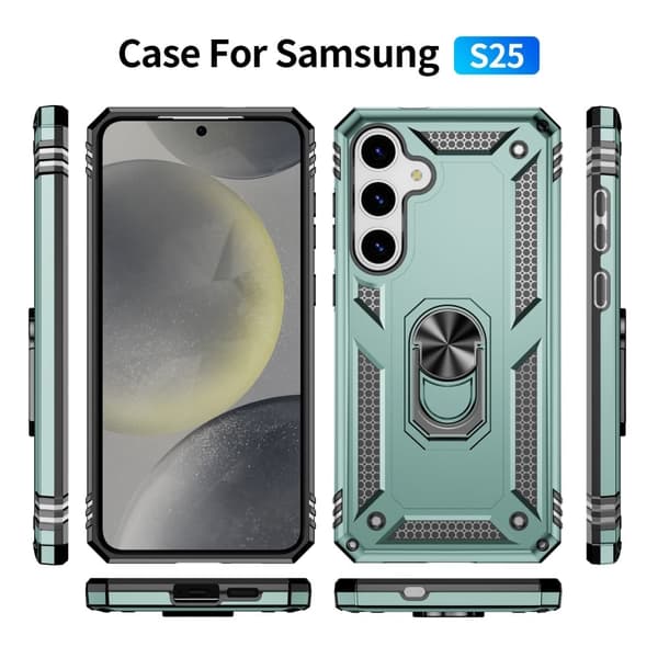 Bofink Combat Samsung Galaxy S25 cover - Sortliggrøn Green