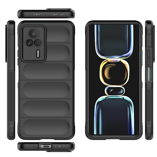Pehmeä kahva muotoiltu kuori Xiaomi Redmi K60E - Musta Black