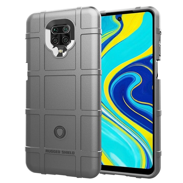 Rugged Shield Xiaomi Redmi Note 9S skal - Silver/Grå Silvergrå