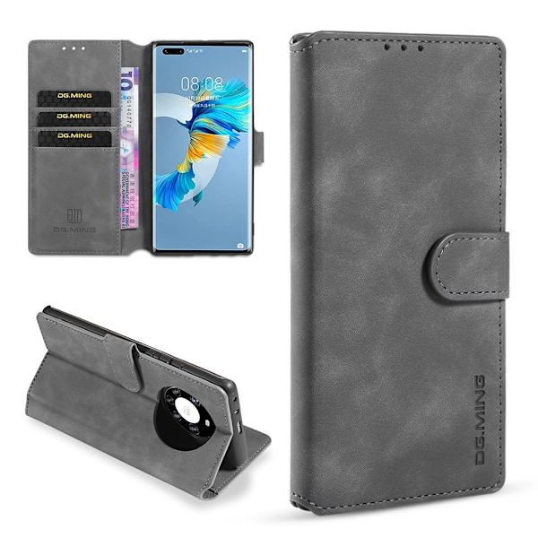 DG.MING Huawei Mate 40 Pro Plus retrokuoret - Harmaa Silver grey