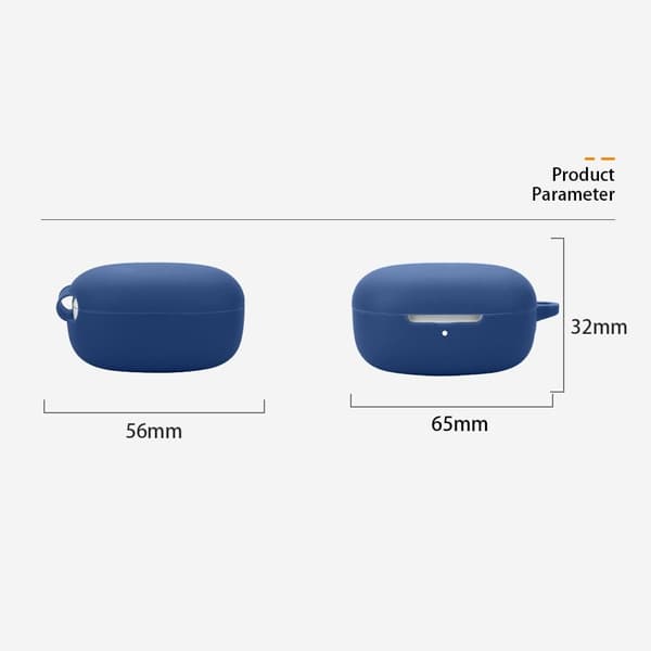 Xiaomi Redmi Buds 6 Play Bluetooth-høretelefonetui Blødt silikonecover med anti-tabt spænde - Sort Black