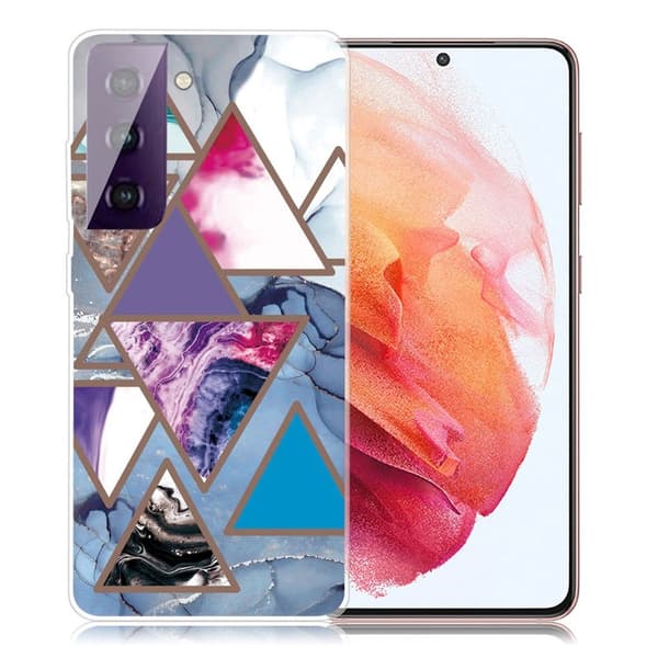 Marble Samsung Galaxy S21 Case - Kolmio kuvioita marmori Multicolor