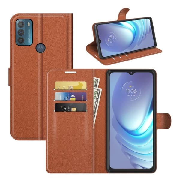 Classic Motorola Moto G50 Flippetui - Brun Brown