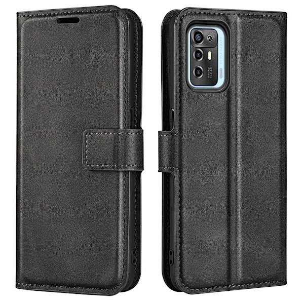 Lompakko Nahkakotelo For ZTE Blade A72 - Musta Black