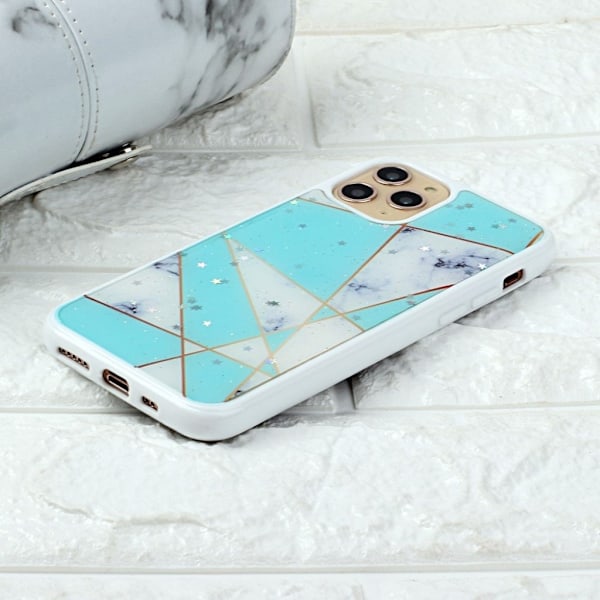 Marmormotiv iPhone 11 skal - Grön Och Vit Marmor Grön
