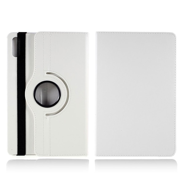 Lenovo Tab P11 Pro 360 roterbart läderfodral - Vit Vit