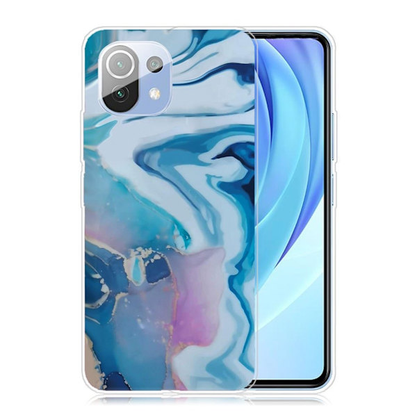 Marble Xiaomi Mi 11 Lite 5G / 11 Lite Etui - Blå Splash Multicolor