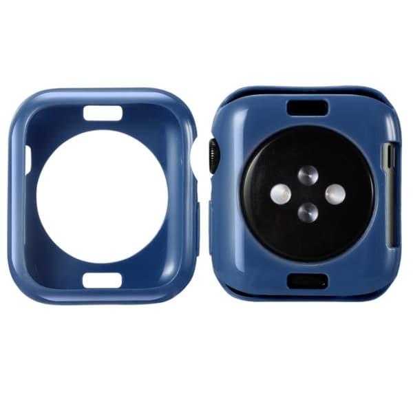 Apple Watch Series 5 44mm simple silikone etui - Mørkeblå Blue
