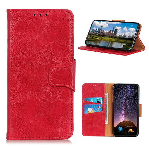 Neptune Samsung Galaxy M30s leather kotelot - Punainen Red