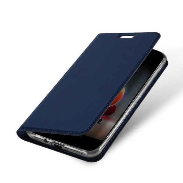 DUX DUCIS LG K8 (2018) mobilfodral konstläder silikon kortficka stående - Mörkblå Blå