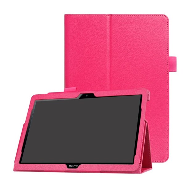Huawei MediaPad T3 10 litsipintainen keinonahkakotelo - Rose Pink