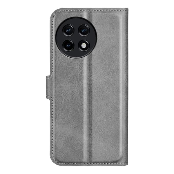 Læretui med Lommebok til OnePlus 11R / Ace 2 - Grå Silver grey
