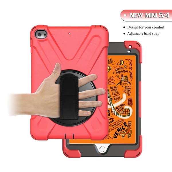iPad Mini (2019) X-Shape Holdbare Hybrid Etui - Rød Red