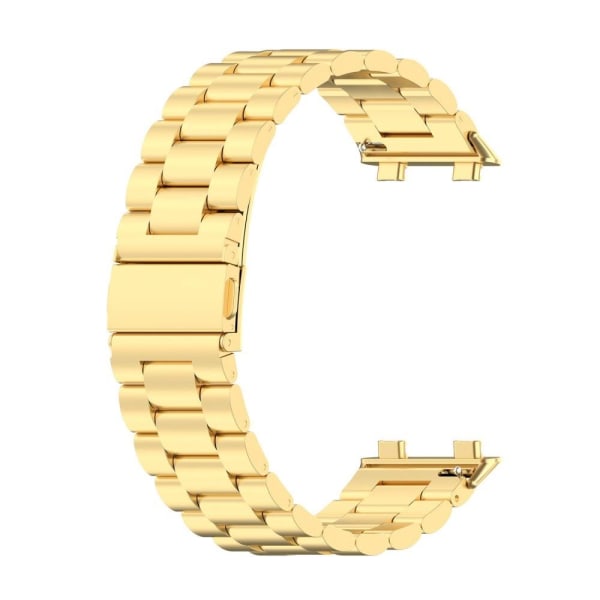 Oppo Watch 2 (42mm) three bead style stainless steel watch strap Gold