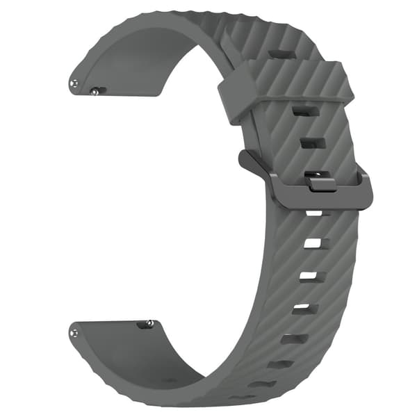 Samsung Galaxy Watch7 40mm / 44mm urrem 20mm silikone urrem - Mørkegrå Silver grey