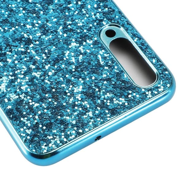 Glitter Samsung Galaxy A50 deksel - Blå Blue