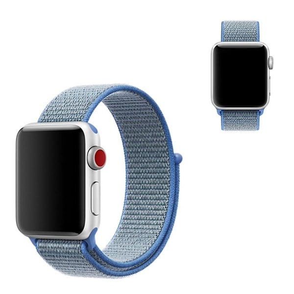 Apple Watch Series 5 40mm solid farve nylon urrem - Søblå Blue
