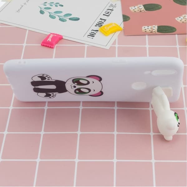 Cute 3D Samsung Galaxy A10s deksel - Baby Bear White