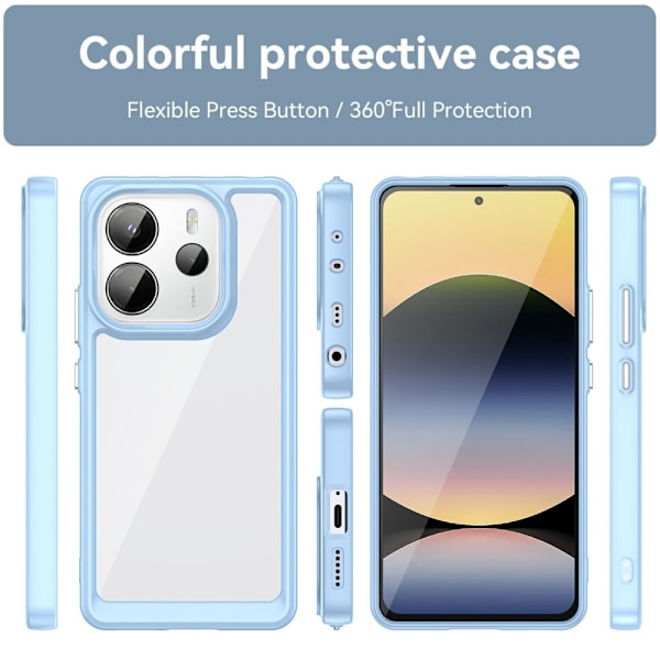 Xiaomi Redmi Note 14 5G smart akryldeksel - Blå Blue