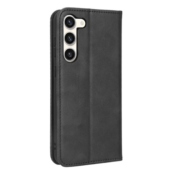 Bofink Vintage Samsung Galaxy S23 Nahkakotelo - Musta Black