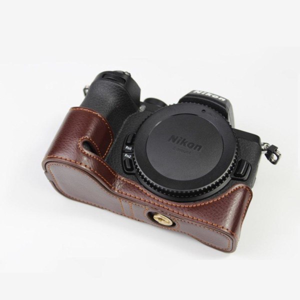 Nikon Z50 etui i ægte læder - Kaffe Brown
