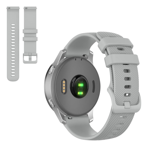 Garmin Venu 2S / Vivoactive 4S / Vivomove 3S solid color watch band - Grey Silvergrå