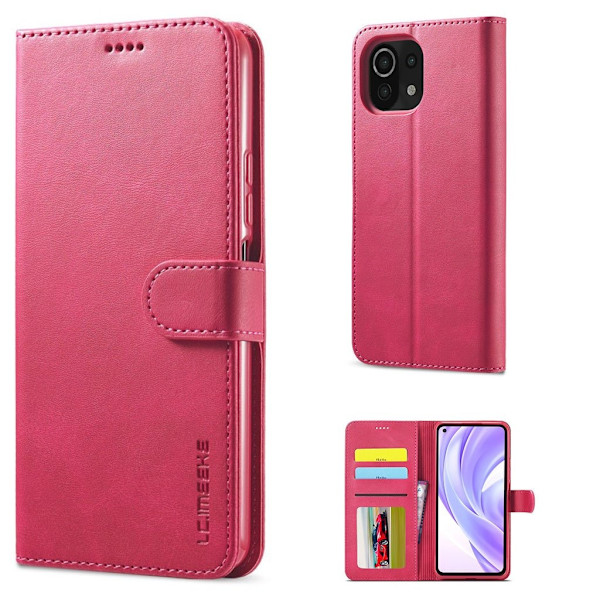 LC.Imeeke Xiaomi Mi 11 Läppäkotelo - Punainen Red