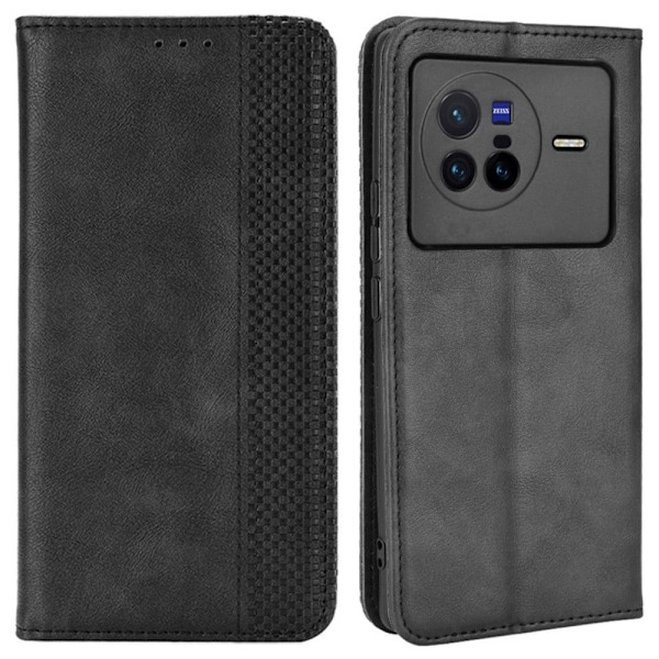 Bofink Vintage Vivo X80 Læder Etui - Sort Black