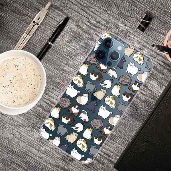 Deco iPhone 14 Pro kotelot - Kissa Multicolor