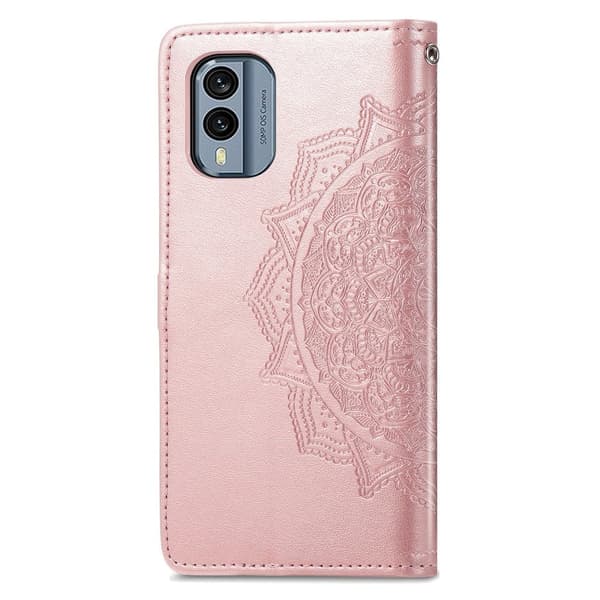 Mandala Nokia X30 Flippetui - Rose Gull Pink