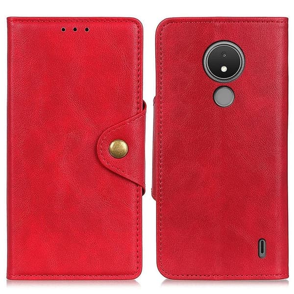 Alpha läder Nokia C21 fodral - Röd Röd