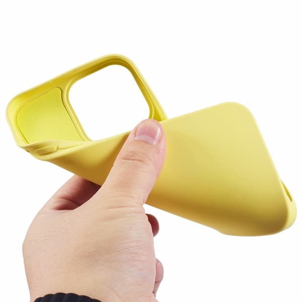 iPhone 16 Pro Fodral Mjukt flexibelt fiberfoder Skyddande telefonskal - Gul Gul