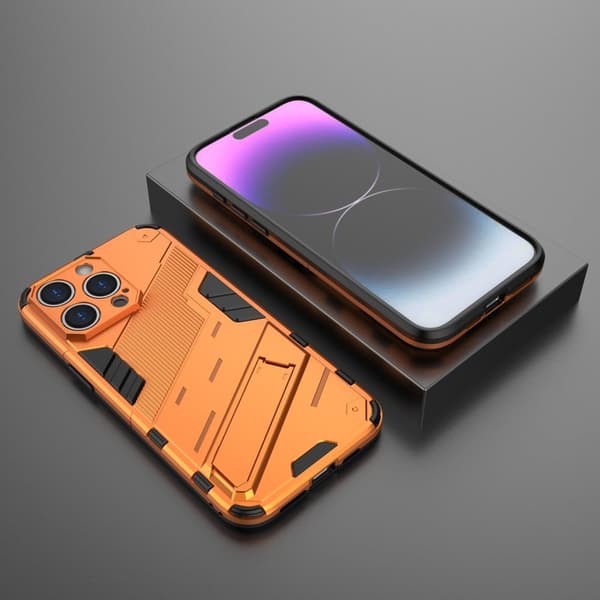 Støtsikkert hybriddeksel med et moderne preg for iPhone 16 Pro - Oransje Orange