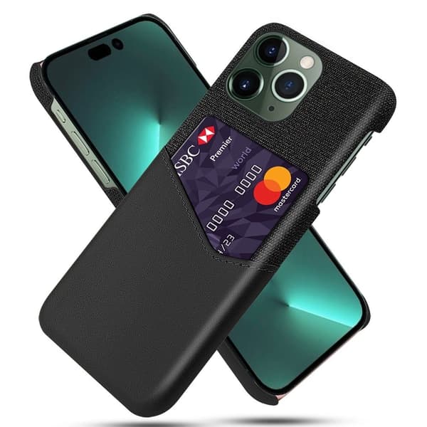 Bofink iPhone 14 Pro korttikotelo - Musta Black