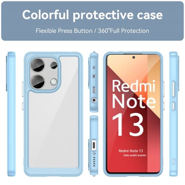 Xiaomi Redmi Note 13 smart akryl cover - Blå Blue