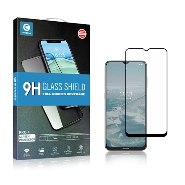 MOCOLO HD Nokia G10 / Nokia G20 skærmbeskytter i hærdet glas - Sort Udgave Transparent