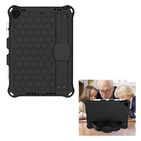 iPad 10.2 (2019) honeycomb EVA silikone kombo etui - Sort Black