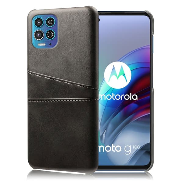 Dual Card Etui Motorola Moto G100 / Edge S - Sort Black